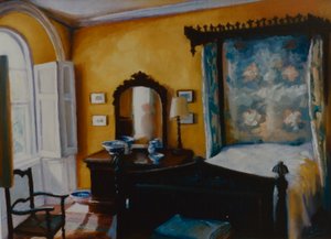 Guldrum 2002 (olja på panel) Gult sovrum av Lee Campbell