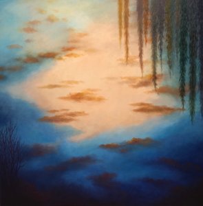 Stilla pilar. 2025 (olja på duk) av Lee Campbell