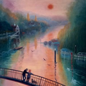 Sommarmorgon, Eel Pie Island, Twickenham, 2021 av Lee Campbell