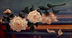 White Roses, 2025 (olja på duk) av Lee Campbell