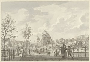 Ruiner på Rapenburg i Leiden, efter krutkatastrofen den 12 januari 1807