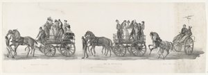 Inbjudan till konsert, balen och berusade studenter, 1835 Inbjudningskonsert / Bal på Inteekening / Deus nobis haec otia fecit (titel på objekt) De enskilda föreställningarna som de uppstigningar innehas av H.H. Studenter vid Leidsche Hoogeschoo av Leendert Springer (I)
