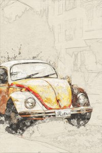 Retro-gul Beetle