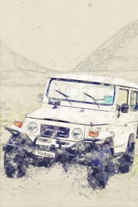 Vintage-offroadäventyr av Lembayung senja studio [Vintage Poster]
