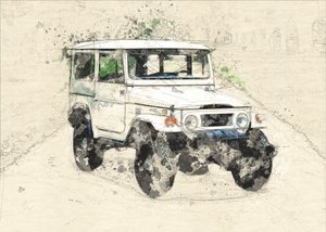 Vintage Offroad Sketch