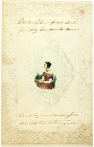 Valentin utan titel (Kvinna i rosa klänning) av Lemercier et Compagnie