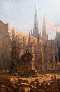S:t Andrews katedral, rensning, detalj.1865 (olja på duk) av Leo Drouyn