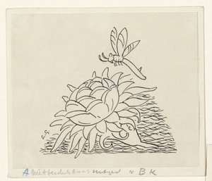 Blomma med en trollslända av Leo Gestel (signed by artist)
