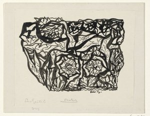 blomsterbuske av Leo Gestel (signed by artist)