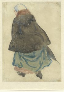 löpande kvinna av Leo Gestel (signed by artist)