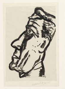 Mans huvud av Leo Gestel (signed by artist)