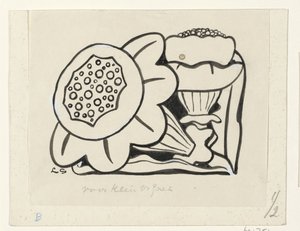 två blommor av Leo Gestel (signed by artist)