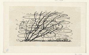 Två fiskar i vattnet av Leo Gestel (signed by artist)
