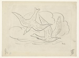två fåglar av Leo Gestel (signed by artist)