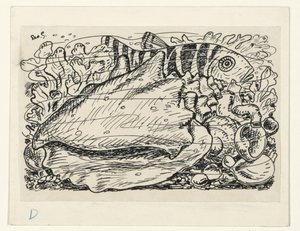 Fisk och skal i vattnet av Leo Gestel (signed by artist)