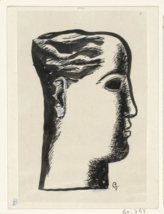 Kvinnans huvud av Leo Gestel (signed by artist)