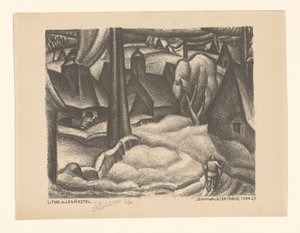 Zinnwald (Ertsgebergte) (originaltitel på objekt) av Leo Gestel (signed by artist)