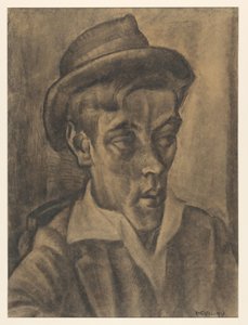 Byst av man med hatt av Leo Gestel