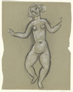 Dansande kvinnlig naken av Leo Gestel