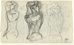 Tre nakna kvinnor av Leo Gestel