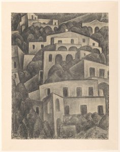 Utsikt över Positano av Leo Gestel