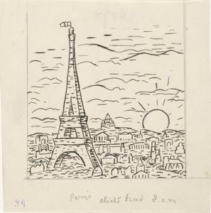 Utsikt över Eiffeltornet i Paris av Leo Gestel