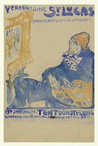 Design för affischen för den 19:e årliga utställningen av Vereening St. Lukas i Stedelijk Museum i Amsterdam av Leo Gestel