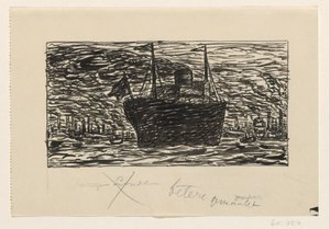 Fartyget går in i Londons hamn av Leo Gestel
