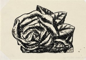 Namnlös (rosa) Vinjett för Gestels biografi av prof. W. van der Pluym av Leo Gestel