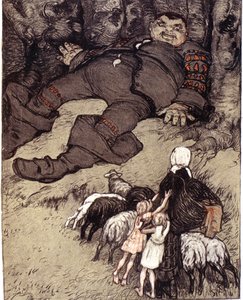 Little Poulet av Perrault. Illustration av Leo Putz av Leo Putz