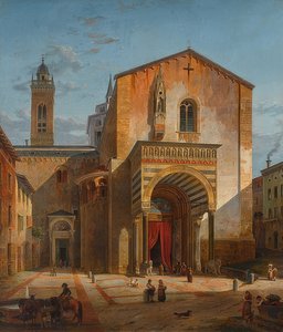 Bergamo - Utsikt över S. Maria Maggiores södra korsarm