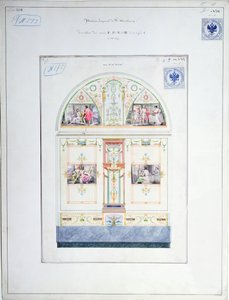 Muralmålning för Eremitaget, S:t Petersburg, ca 1840