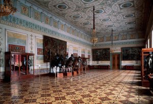 Eremitagets Knight Hall Arsenal i Sankt Petersburg, c1800-talet