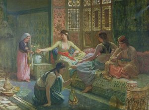 Interiör av ett harem, ca 1865