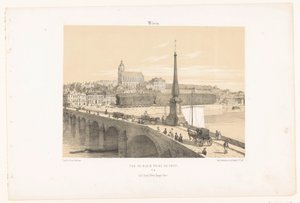 Utsikt över Blois från bron Vue de Blois prize du pont (titel på objekt) Contemporary France (serietitel) La France de nos jours (serietitel)