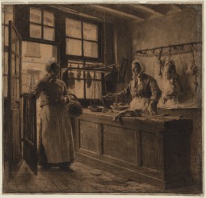 Inredning av en slaktare av Leon-Augustin Lhermitte
