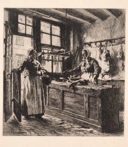 Inredning av en slaktare av Leon-Augustin Lhermitte