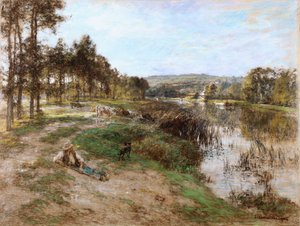 På stranden av Marne, 1904 av Leon Augustin Lhermitte