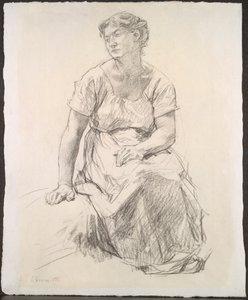 Sittande bondkvinna, ca. 1885. av Leon Augustin Lhermitte