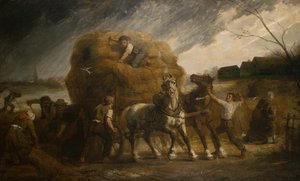 The Approaching Storm (olja på duk) av Leon Augustin Lhermitte