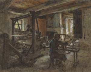 Väverstugan av Leon-Augustin Lhermitte