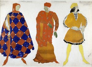 Bakst kostym för "Martyren från San Sebastian" av Leon Bakst