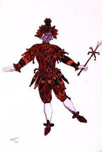 Kostymdesign för Mirliton, från Törnrosa av Leon Bakst