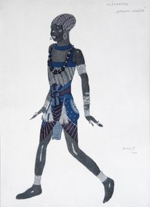 Kostymdesign för baletten Cléopatre, 1909 av Leon Bakst