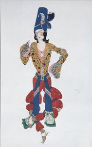 Kostymdesign för baletten Sheherazade av N. Rimsky-Korsakov, 1910 av Leon Bakst