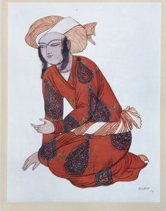 Kostymdesign för baletten Sheherazade av N. Rimsky-Korsakov, 1922 av Leon Bakst