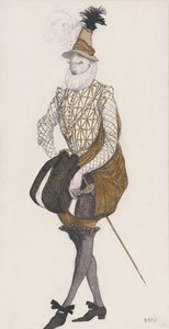 Kostymdesign för baletten Törnrosa av P. Tchaikovsky av Leon Bakst