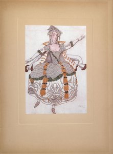 Kostymdesign för baletten Törnrosa av P. Tchaikovsky, 1921 av Leon Bakst