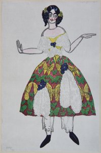 Kostymdesign för baletten The Magic Toy Shop av G. Rossini, 1919 av Leon Bakst