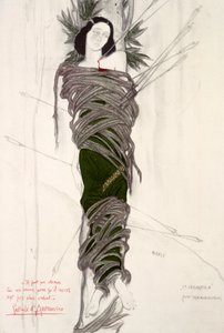 Kostymdesign för balettdansösen Ida Rubinstein, 1911 av Leon Bakst